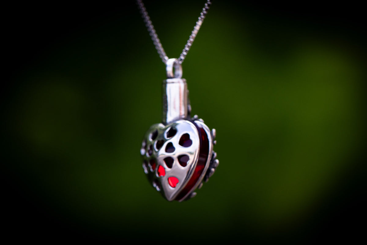 ruby rose cremation necklace